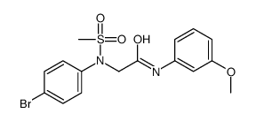 2-(4-bromo-N-methylsulfonylanilino)-N-(3-methoxyphenyl)acetamide结构式