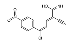 5-chloro-2-cyano-5-(4-nitrophenyl)penta-2,4-dienamide Structure