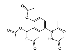 Acetic acid 2-diacetoxymethyl-4-(N,N'-diacetyl-hydrazino)-phenyl ester Structure