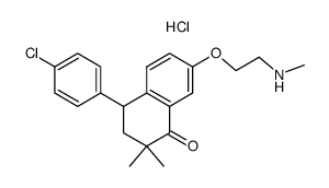 4-(4-chlorophenyl)-2,2-dimethyl-7-(2-methylaminoethoxy)-1-tetralone hydrochloride结构式