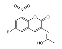 N-(6-bromo-8-nitro-2-oxochromen-3-yl)acetamide结构式