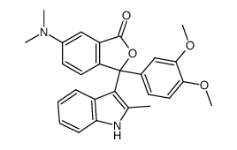 3-(3.4-Dimethoxyphenyl)-3-(2-methylindol)-6-dimethylaminophthalid Structure