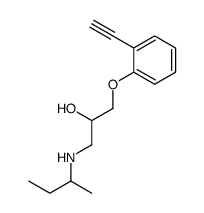 1-(butan-2-ylamino)-3-(2-ethynylphenoxy)propan-2-ol结构式