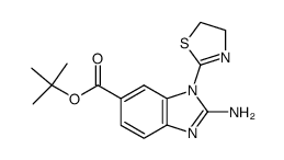 1-(thiazolin-2-yl)-2-amino-6-t-butyloxycarbonylbenzimidazole结构式