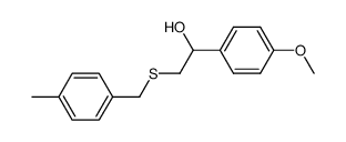 1-(4-methoxyphenyl)-2-(4-methylbenzylsulfanyl)ethanol结构式