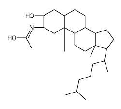 N-[(2S,3S,8R,9S,10S,13R,14S,17R)-3-hydroxy-10,13-dimethyl-17-[(2R)-6-methylheptan-2-yl]-2,3,4,5,6,7,8,9,11,12,14,15,16,17-tetradecahydro-1H-cyclopenta[a]phenanthren-2-yl]acetamide结构式