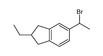 5-(1-bromoethyl)-2-ethyl-2,3-dihydro-1H-indene结构式