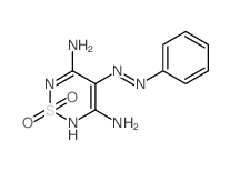 (4Z)-1-hydroxy-3-imino-1-oxo-4-(phenylhydrazinylidene)-1$l^{6}-thia-2,6-diazacyclohexa-1,5-dien-5-amine structure