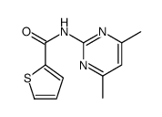 N-(4,6-二甲基嘧啶-2-基)-2-噻吩甲酰胺结构式