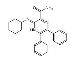 3-(cyclohexylamino)-5,6-diphenylpyrazine-2-carboxamide结构式