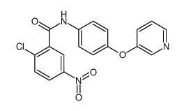 2-chloro-5-nitro-N-(4-pyridin-3-yloxyphenyl)benzamide结构式