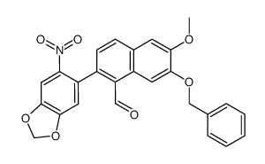 7-benzyloxy-6-methoxy-2-(4,5-methylenedioxy-2-nitrophenyl)-1-naphthaldehyde结构式