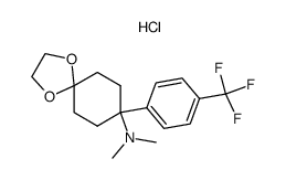 4-(p-trifluoromethylphenyl)-4-dimethylaminocyclohexanone, ethylene ketal hydrochloride Structure