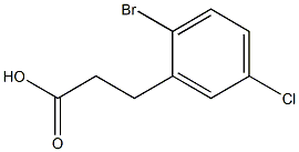 3-(2-溴-5-氯苯基)丙酸结构式
