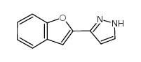 3-苯并[b]呋喃-2-基-1H-吡唑结构式