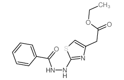 ethyl 2-[2-(2-benzoylhydrazinyl)-1,3-thiazol-4-yl]acetate structure