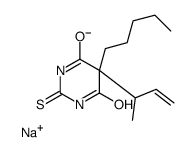 5-(1-Methyl-2-propenyl)-5-pentyl-2-sodiothio-4,6(1H,5H)-pyrimidinedione结构式