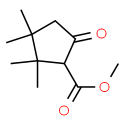 Cyclopentanecarboxylic acid, 2,2,3,3-tetramethyl-5-oxo-, methyl ester (9CI) Structure