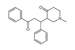 1-methyl-3-(3-oxo-1,3-diphenylpropyl)piperidin-4-one结构式