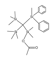 dimethyl((methyldiphenylsilyl)bis(trimethylsilyl)methyl)silyl acetate结构式