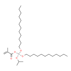 bis(dodecan-1-olato)(methacrylato-O)(propan-2-olato)titanium structure