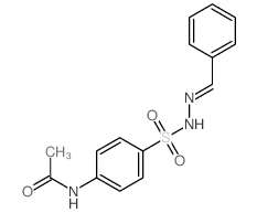 Benzenesulfonic acid,4-(acetylamino)-, 2-(phenylmethylene)hydrazide Structure