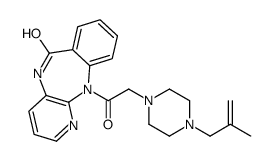 11-[2-[4-(2-methylprop-2-enyl)piperazin-1-yl]acetyl]-5H-pyrido[2,3-b][1,4]benzodiazepin-6-one Structure