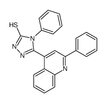 4-PHENYL-5-(2-PHENYLQUINOLIN-4-YL)-4H-1,2,4-TRIAZOLE-3-THIOL Structure