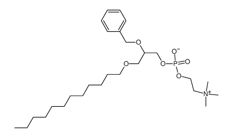 2-(benzyloxy)-3-(dodecyloxy)propyl (2-(trimethylammonio)ethyl) phosphate结构式