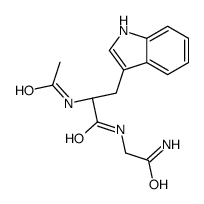(2S)-2-acetamido-N-(2-amino-2-oxoethyl)-3-(1H-indol-3-yl)propanamide结构式