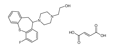 (E)-but-2-enedioic acid,2-[4-(1-fluoro-5,6-dihydrobenzo[b][1]benzothiepin-5-yl)piperazin-1-yl]ethanol结构式
