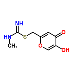 Carbamimidothioic acid, N-methyl-, (5-hydroxy-4-oxo-4H-pyran-2-yl)methyl ester (9CI) Structure