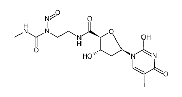 (2S,3S,5R)-3-hydroxy-5-(2-hydroxy-5-methyl-4-oxopyrimidin-1(4H)-yl)-N-(2-(3-methyl-1-nitrosoureido)ethyl)tetrahydrofuran-2-carboxamide Structure