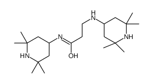 N-(2,2,6,6-tetramethyl-4-piperidyl)-3-[(2,2,6,6-tetramethyl-4-piperidyl)amino]propanamide structure