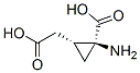 Cyclopropaneacetic acid, 2-amino-2-carboxy-, (1R-cis)- (9CI) Structure