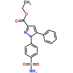 Ethyl 5-phenyl-1-(4-sulfamoylphenyl)-1H-pyrazole-3-carboxylate Structure