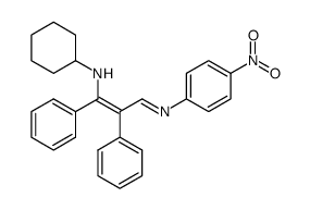 1-Cyclohexylamino-3-(4-nitrophenylimino)-1,2-diphenyl-1-propen结构式