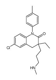 6-chloro-3-ethyl-3-(3-methylamino-propyl)-1-p-tolyl-3,4-dihydro-1H-quinolin-2-one Structure