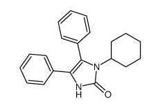 1-cyclohexyl-1,3-dihydro-4,5-diphenyl-2H-imidazol-2-one Structure