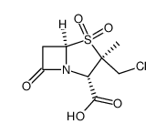 2β-(chloromethyl)-2α-methylpenam-3α-carboxylic acid 1,1-dioxide Structure