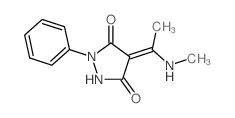 (4E)-4-(1-methylaminoethylidene)-1-phenyl-pyrazolidine-3,5-dione Structure