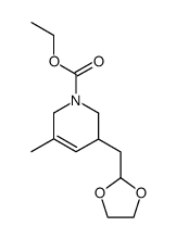 ethyl 3-(1,3-dioxolan-2-ylmethyl)-5-methyl-1,2,3,6-tetrahydropyridine-1-carboxylate Structure
