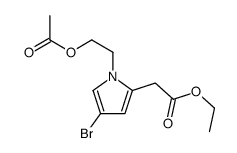 ethyl 2-[1-(2-acetyloxyethyl)-4-bromopyrrol-2-yl]acetate结构式