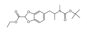 5-[2-(tert-butoxycarbonyl-methyl-amino)-propyl]-benzo[1,3]dioxole-2-carboxylic acid ethyl ester Structure