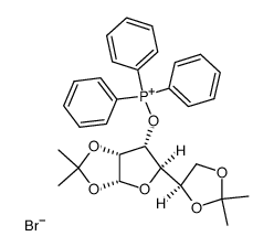 (1,2,5,6-Di-O-isopropyliden-α-D-allofuranos-3-yloxy)triphenylphosphonium-bromid结构式