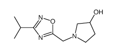 1-[(3-propan-2-yl-1,2,4-oxadiazol-5-yl)methyl]pyrrolidin-3-ol Structure