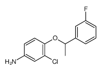 3-chloro-4-[1-(3-fluorophenyl)ethoxy]aniline Structure