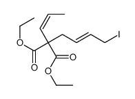 diethyl 2-(4-iodobut-2-enyl)-2-prop-1-enylpropanedioate Structure