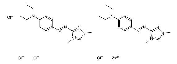 bis[3-[[4-(diethylamino)phenyl]azo]-1,4-dimethyl-1H-1,2,4-triazolium] tetrachlorozincate(2-)结构式