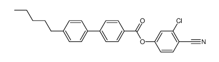 4'-Pentyl-biphenyl-4-carboxylic acid 3-chloro-4-cyano-phenyl ester结构式